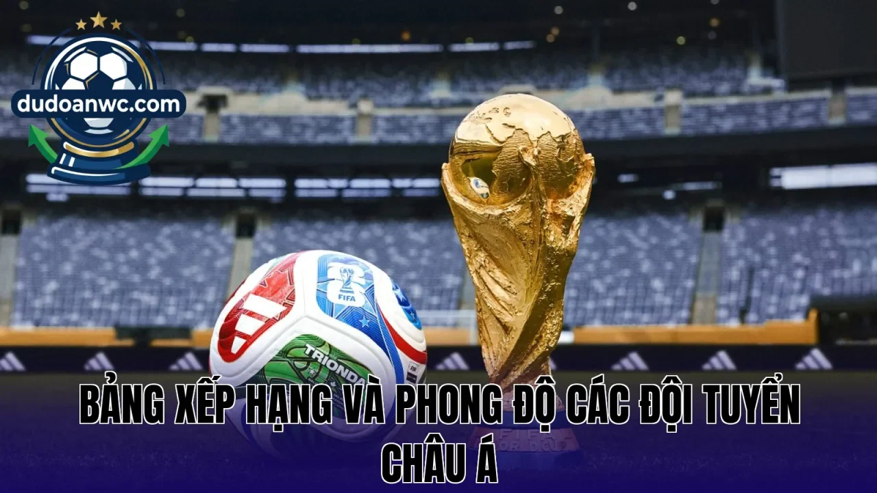 Bảng xếp hạng và phong độ các đội tuyển châu Á