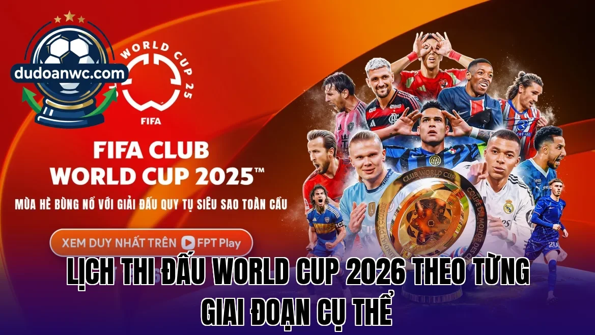 Lịch thi đấu World Cup 2026 theo từng giai đoạn cụ thể