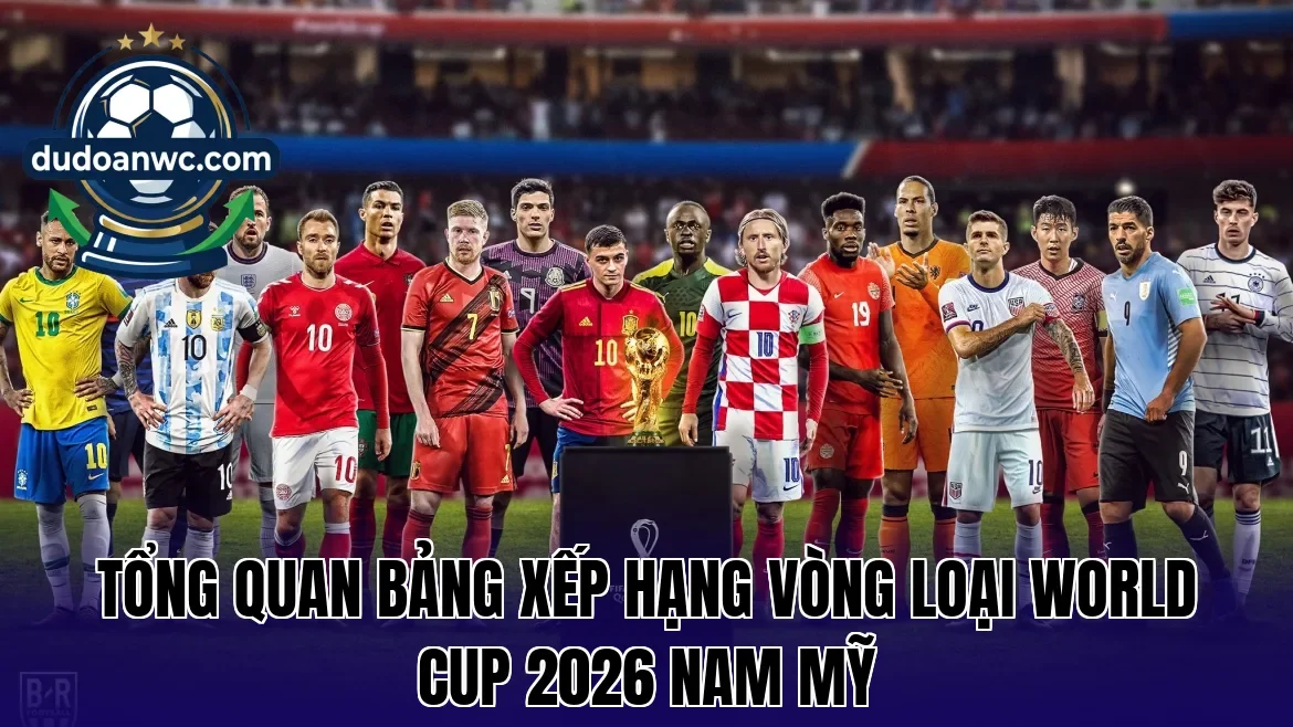 Tổng quan bảng xếp hạng vòng loại World Cup 2026 Nam Mỹ